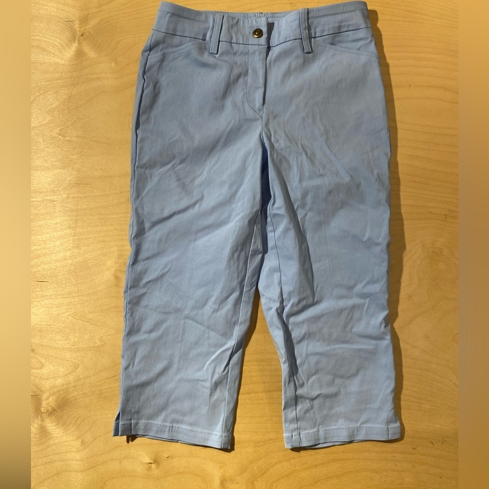 Ruby Rd. Sky Blue Petite Ankle Pants 6P (OX)